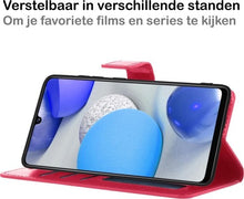 Samsung A42 Hoesje Bookcase Cover met Kaarthouder - Donkerroze