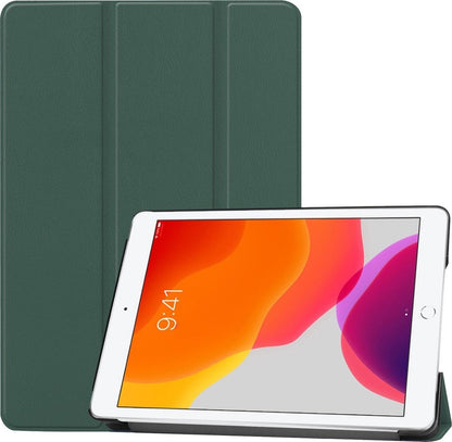 iPad 10.2 2019 Trifold Bookcase Hoes - Donkergroen
