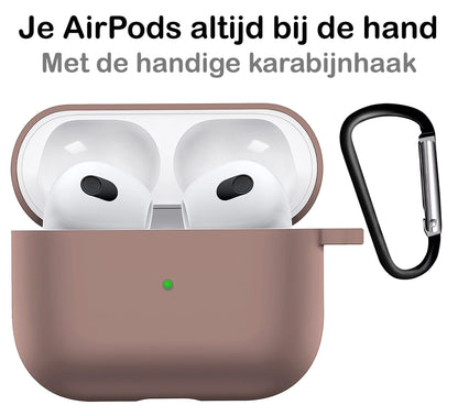 AirPods 3 Hoesje Siliconen Krasbestendig - Beige