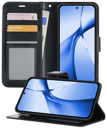 OnePlus Nord CE 4 Hoesje Bookcase Cover met Kaarthouder - Zwart