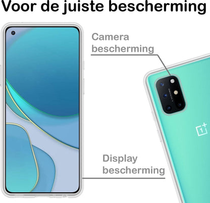 OnePlus 8T Hoesje Siliconen Backcover Lichtgewicht - Transparant