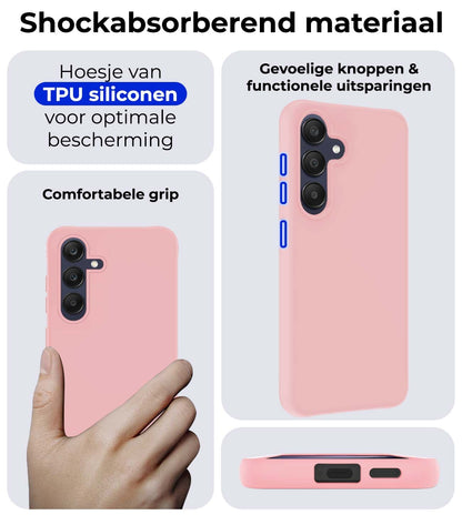 Samsung A25 Hoesje Siliconen Backcover Lichtgewicht - Lichtroze