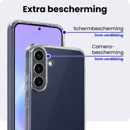 Samsung A57 Hoesje Siliconen Backcover Lichtgewicht - Transparant
