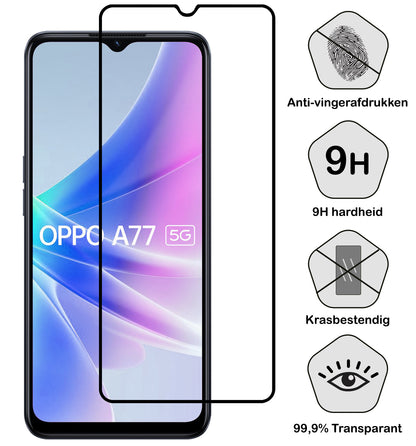 OPPO A77 Screenprotector Gehard Glas - Full Screen
