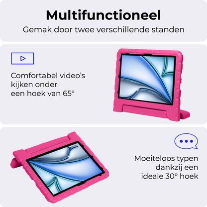 iPad Air 2024 / 2025 (13 inch) Kinderhoes Shockabsorberend Foam - Roze
