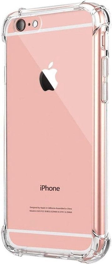 Hoes Geschikt voor iPhone 6s Hoes Cover Case Shockproof - Transparant