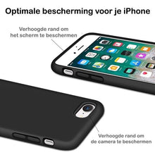 iPhone SE 2020 Hoesje Siliconen Backcover Lichtgewicht - Zwart