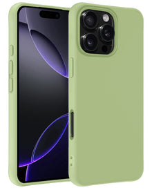 iPhone 16 Pro Hoesje Siliconen Backcover Lichtgewicht - Groen