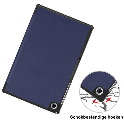 Lenovo Tab M10 FHD Plus 2nd Gen Trifold Bookcase Hoes - Donkerblauw