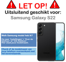 Samsung S22 Hoesje Bookcase Cover met Kaarthouder - Rood