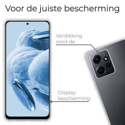 Xiaomi Redmi Note 12 5G Hoesje Siliconen Backcover Lichtgewicht - Transparant