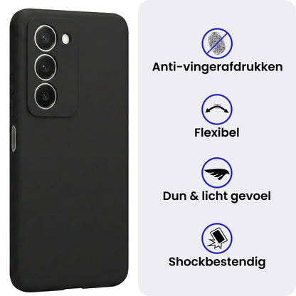 Xiaomi 15 Hoesje Siliconen Backcover Lichtgewicht - Zwart