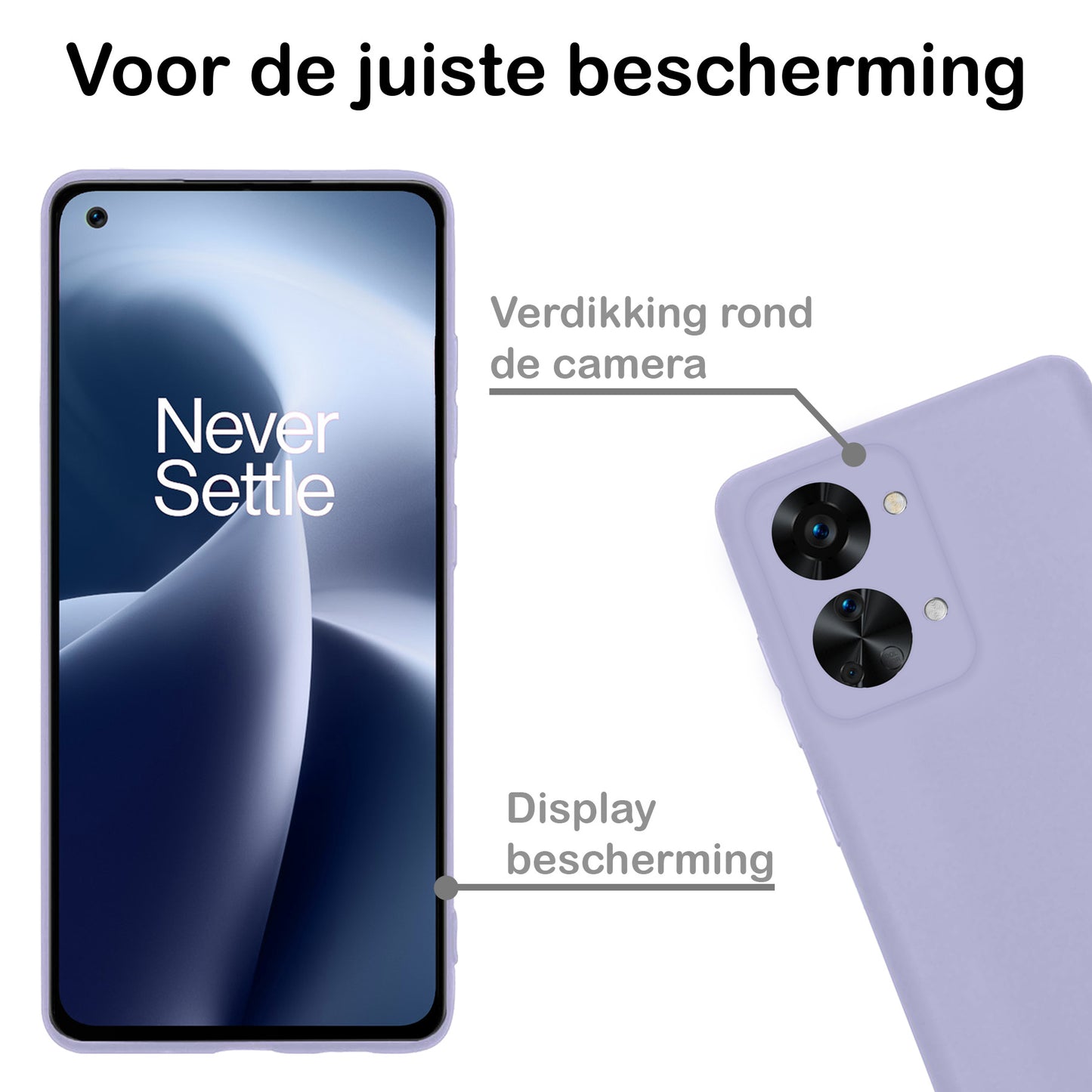 OnePlus Nord 2T Hoesje Siliconen - Lila