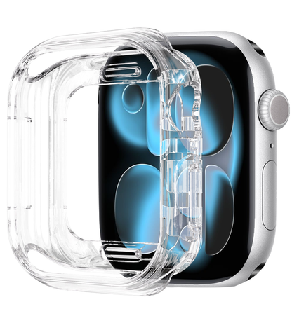 Apple Watch 11 42 mm Hoesje Siliconen Backcover Lichtgewicht - Transparant