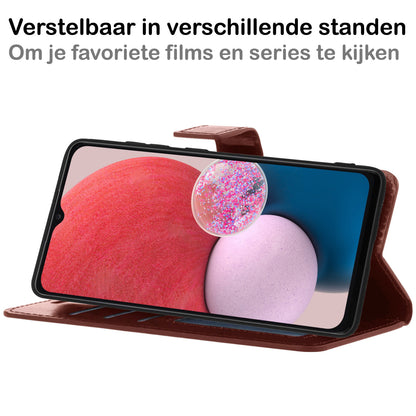 Samsung A13 4G Hoesje Book Case Kunstleer - Bruin