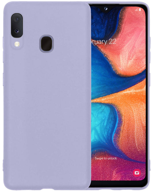 Samsung A20e Hoesje Siliconen - Lila