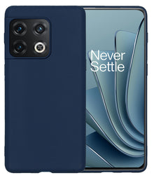 OnePlus 10 Pro Hoesje Siliconen Backcover Lichtgewicht - Donkerblauw