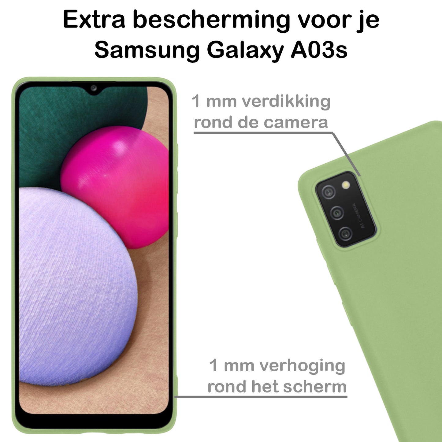 Samsung A03s Hoesje Siliconen - Groen