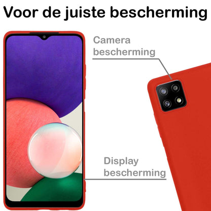 Samsung M22 Hoesje Siliconen Backcover Lichtgewicht - Rood