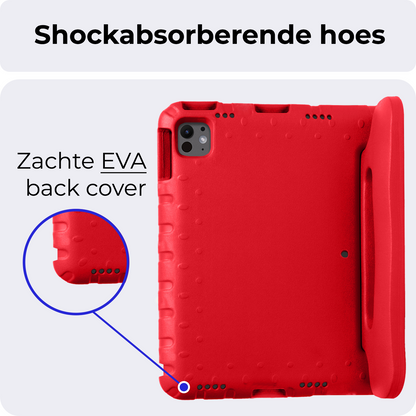 iPad Pro 2018/2020/2021/2022 (12,9 inch) Hoesje Kids Cover Bumper - Rood