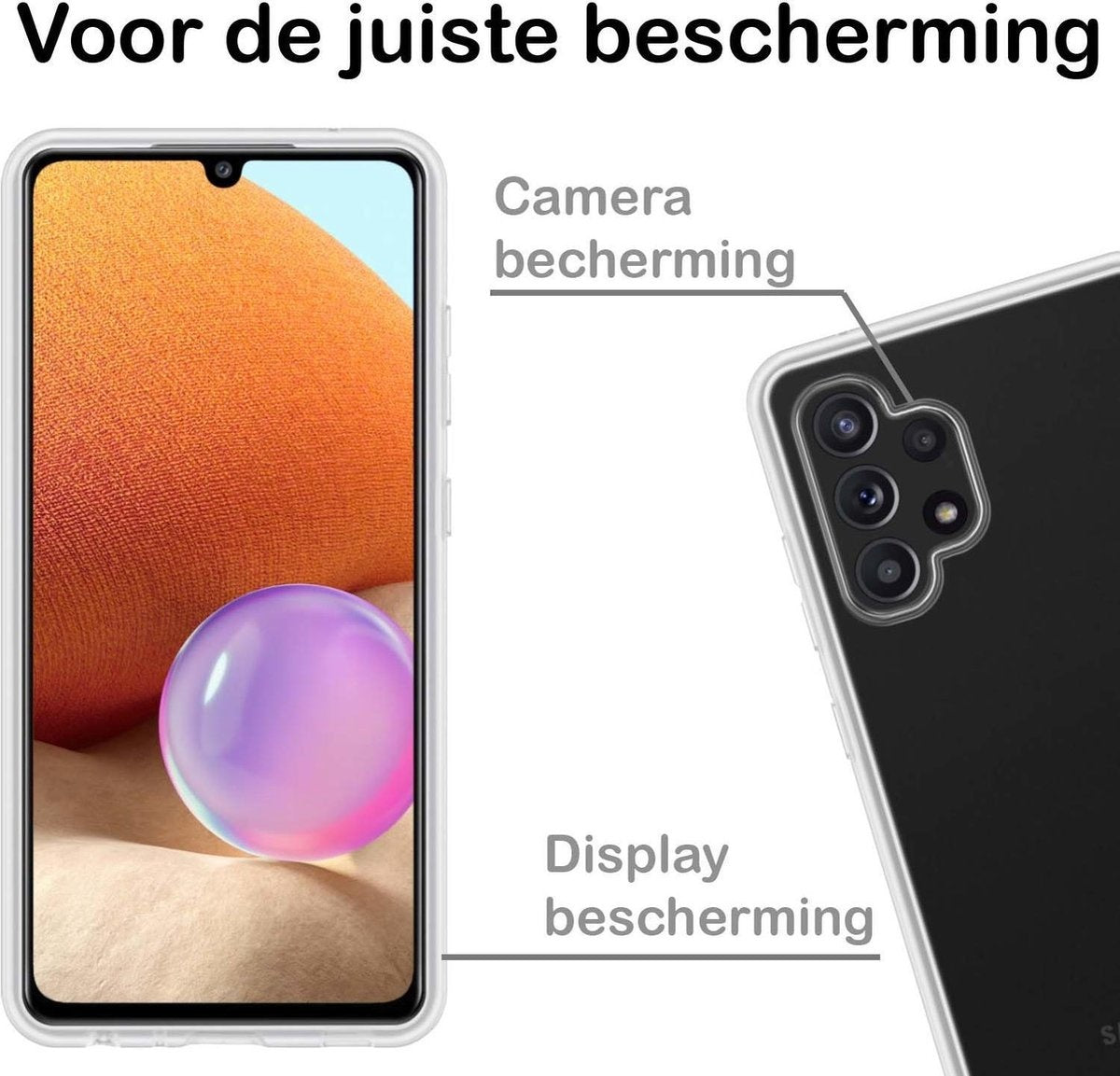 Samsung A32 4G Hoesje Siliconen - Transparant