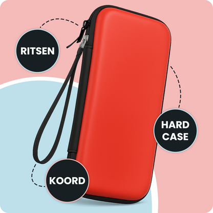 Nintendo Switch 2 Hard Cover Hoes met Koord - Rood