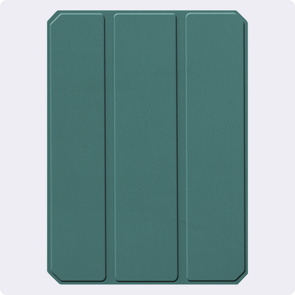 iPad Mini 7 Trifold Bookcase Hoes met Penhouder voor Apple Pen - Donkergroen