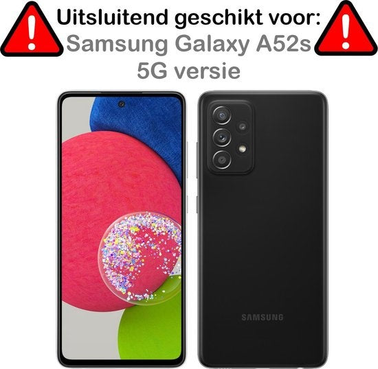 Samsung A52s Hoesje Book Case Kunstleer - Wit