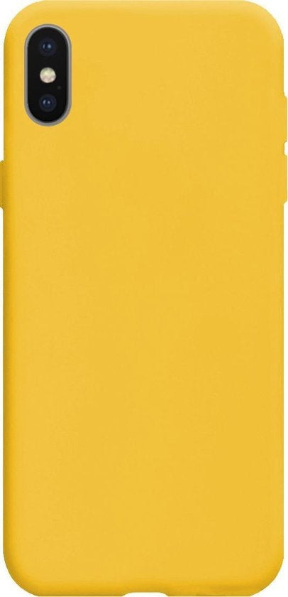 iPhone Xs Max Hoesje Siliconen Backcover Lichtgewicht - Geel