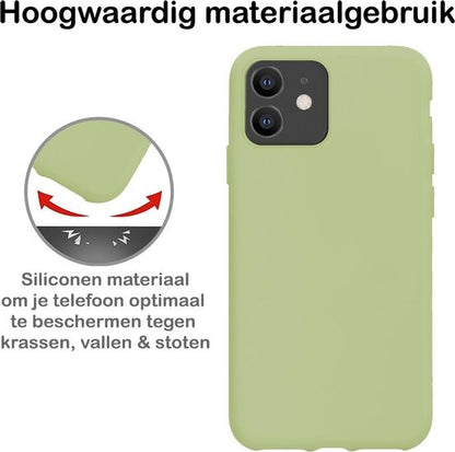 iPhone 11 Hoesje Siliconen Backcover Lichtgewicht - Groen