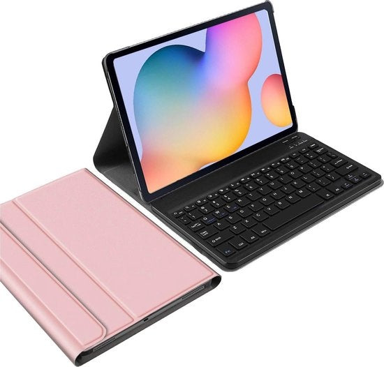 Samsung Galaxy Tab S6 Lite Hoesje Toetsenbord Case Kunstleer - Rosðð goud