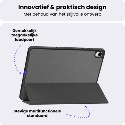 Samsung Galaxy Tab S11 Trifold Bookcase Hoes met Penhouder voor S Pen - Grijs