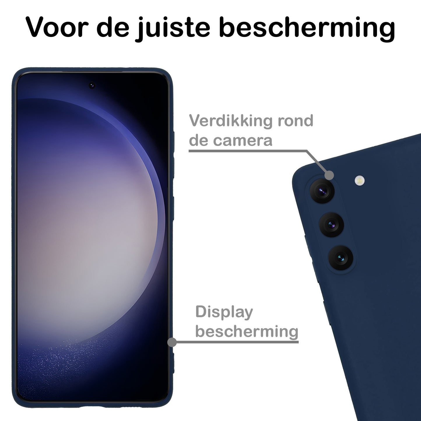 Samsung S23 Hoesje Siliconen - Donkerblauw