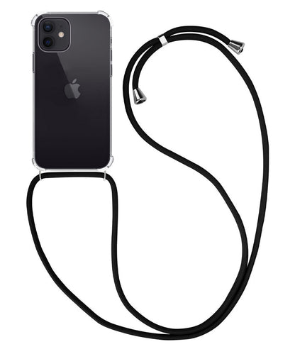 iPhone 14 Hoesje met Koord Backcover Shockproof - Transparant