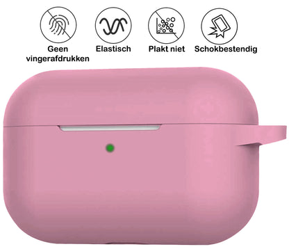 AirPods 3 Hoesje Siliconen met Clip - Lichtroze