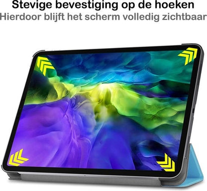 iPad Pro 2020 (11 inch) Trifold Bookcase Hoes - Lichtblauw