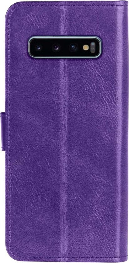 Samsung S10 Hoesje Book Case Kunstleer - Paars