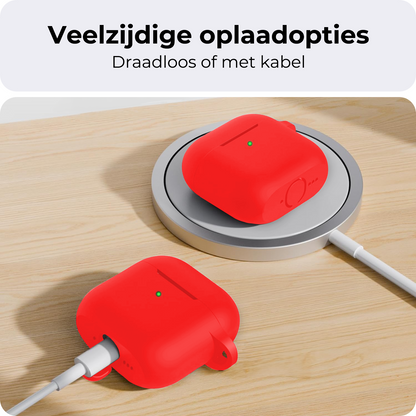 AirPods 4 Hoesje Siliconen Krasbestendig - Rood