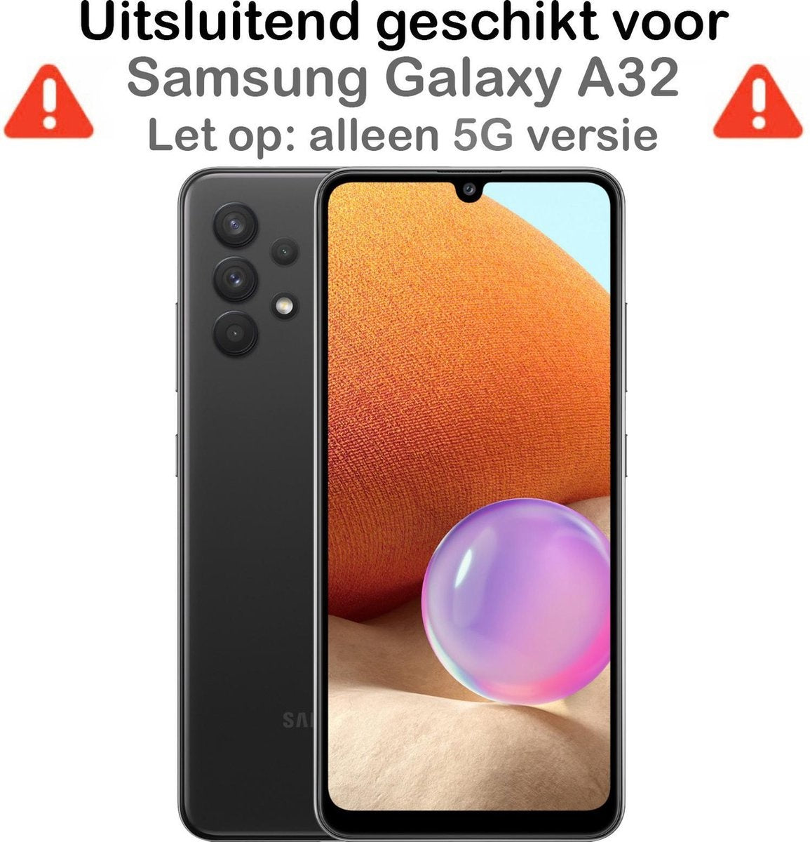 Samsung A32 5G Hoesje Siliconen - Zwart