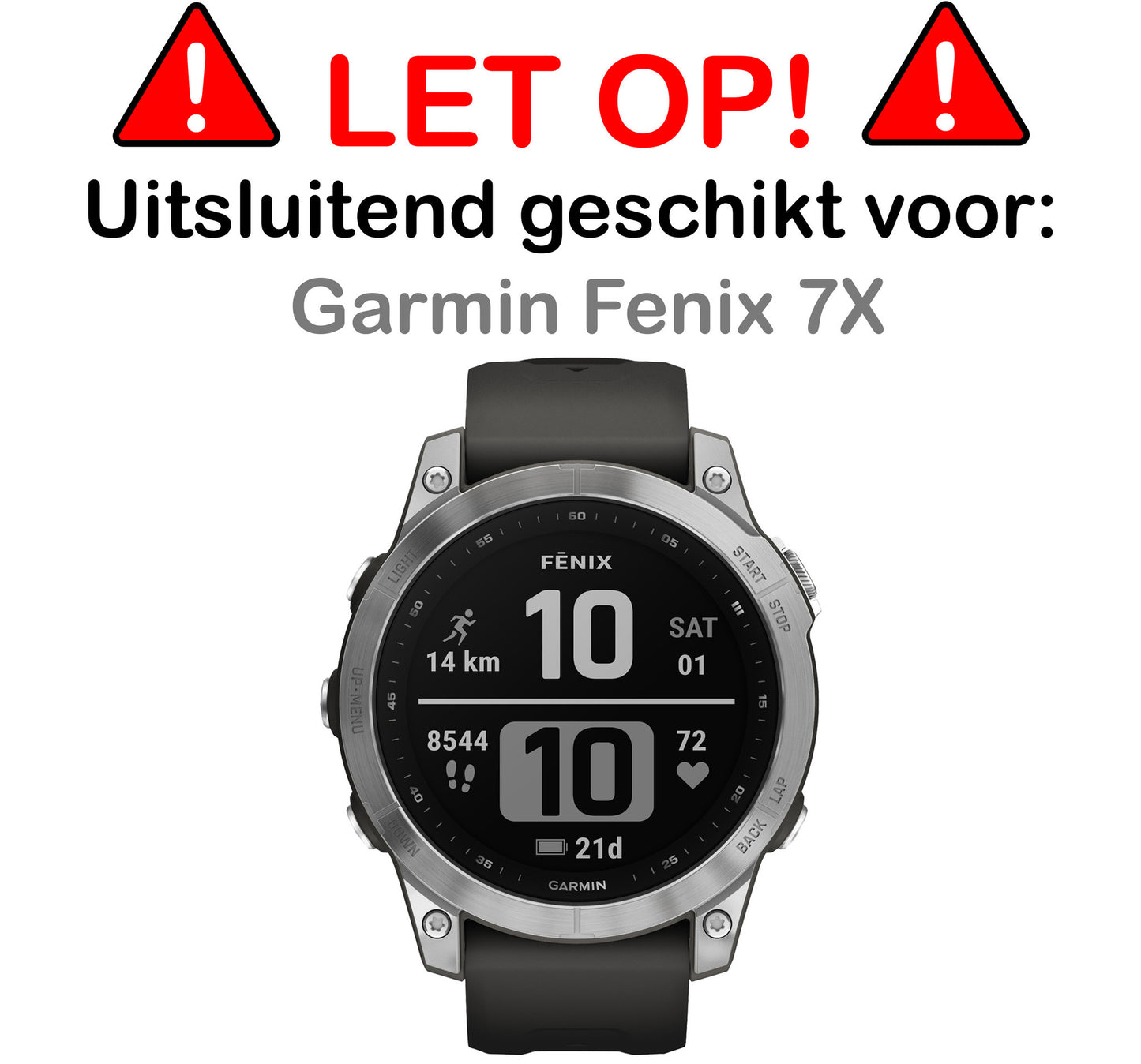 Garmin Fenix 7X Screenprotector Tempered Glass