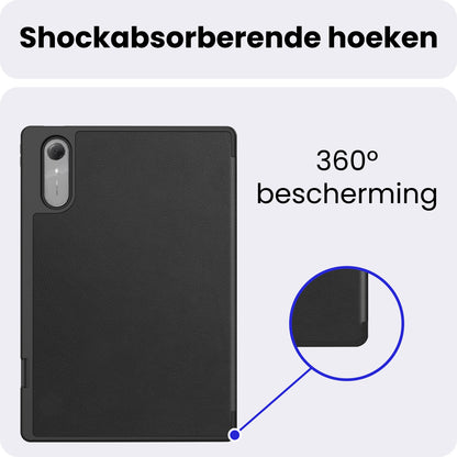 Lenovo Idea Tab Pro Gen 2 Trifold Bookcase Hoes met Penhouder Lenovo Pen - Zwart