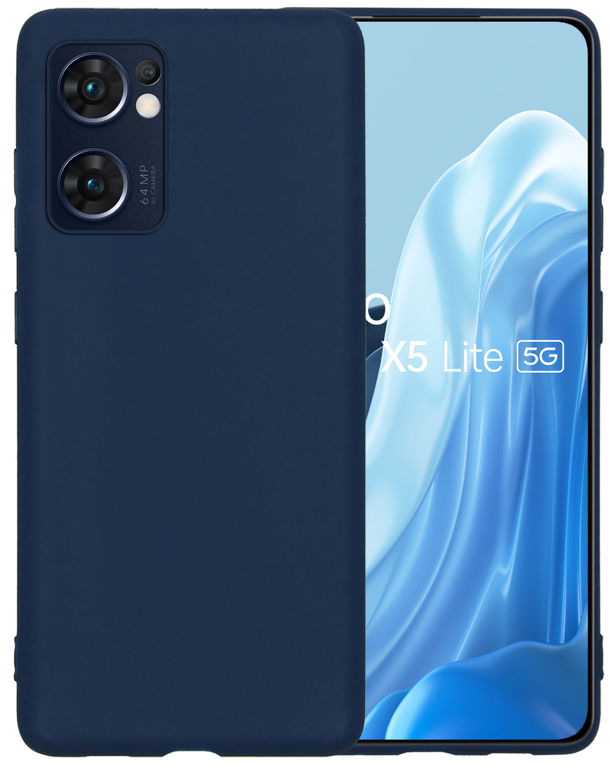 OPPO Find X5 Lite Hoesje Siliconen - Donkerblauw