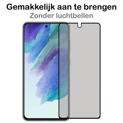 Samsung S21 FE Screenprotector Gehard Glas - Privacy