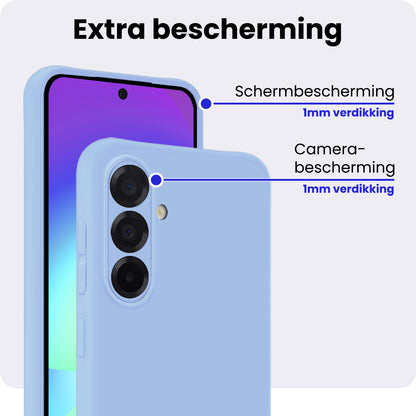 Samsung A56 Hoesje Siliconen Backcover Lichtgewicht - Lichtblauw