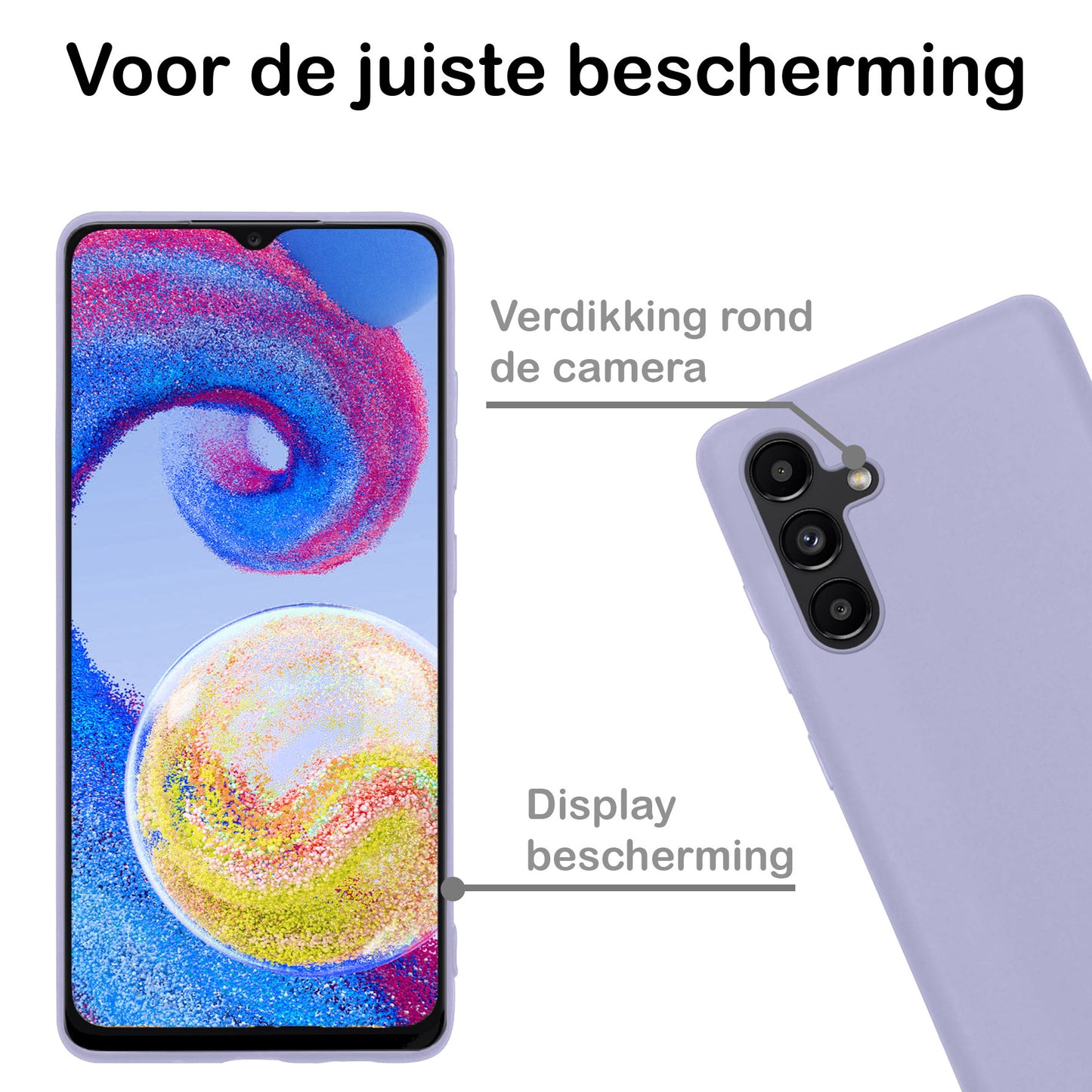 Samsung A04s Hoesje Siliconen - Lila