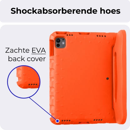 iPad Pro 2018/2020/2021/2022 (12,9 inch) Hoesje Kids Cover Bumper - Oranje