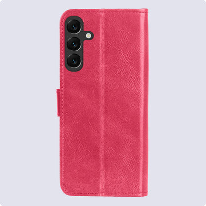 Samsung A35 Hoesje Bookcase Cover met Kaarthouder - Donkerroze