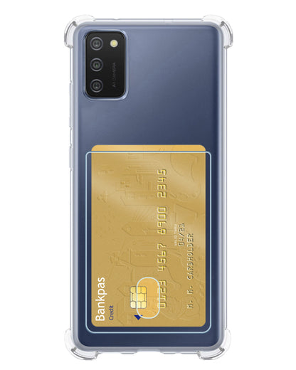Samsung A02s Hoesje Kaarthouder Backcover Shockproof - Transparant