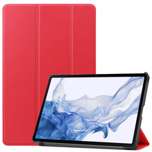 Samsung Galaxy Tab S8 Ultra Trifold Bookcase Hoes - Rood