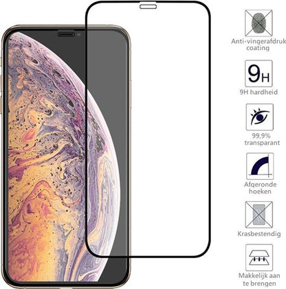 iPhone Xs Max Screenprotector Full Cover Tempered Glass